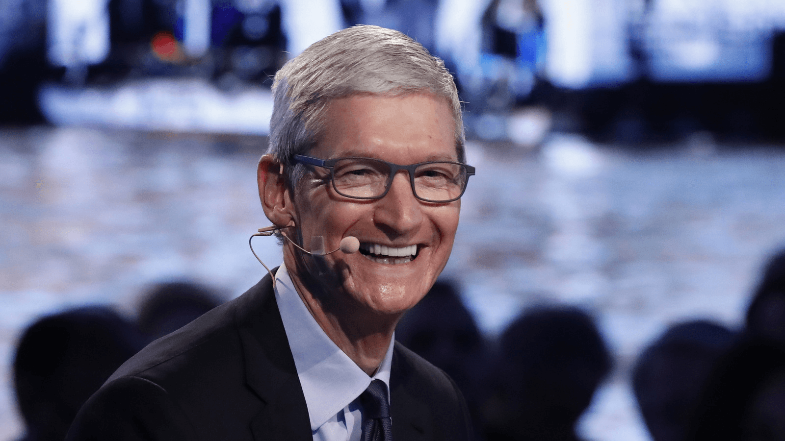 Apple CEO Tim Cook speaks at The Bloomberg Global Business Forum in New York, Sept. 20, 2017. 