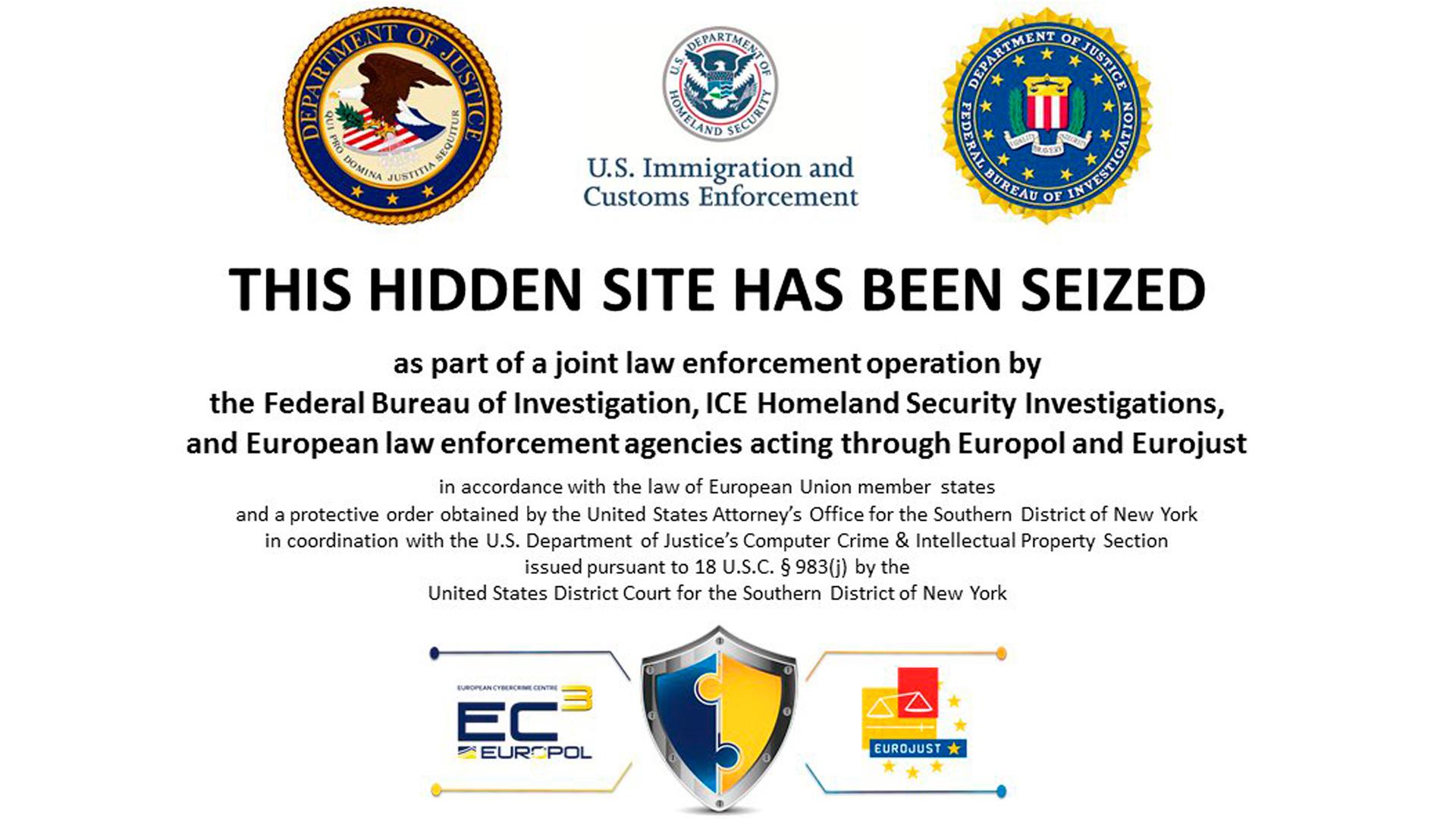 The homepage to Silk Road 2.0, allegedly an underground drug market, is seen in a screenshot after it was closed by U.S. authorities November 6, 2014. U.S. authorities said Thursday they have shut down the successor website to Silk Road, an underground on