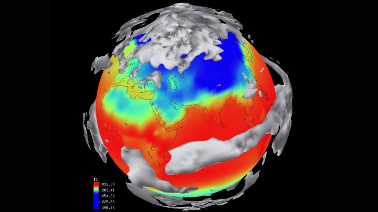 Climate Model Image, National Center for Atmospheric Research.