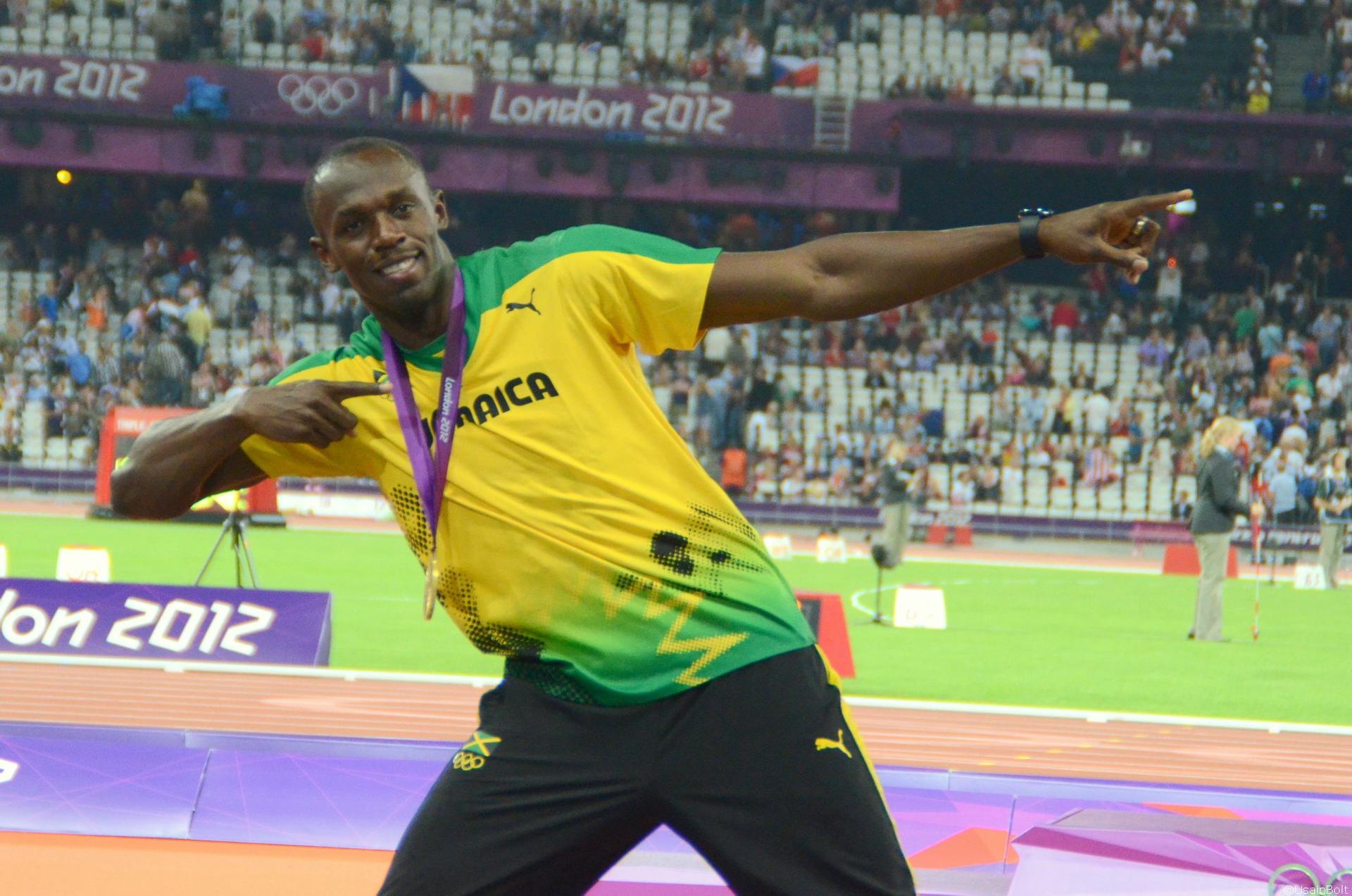 Usain Bolt at the Olympic Games 200 meter final