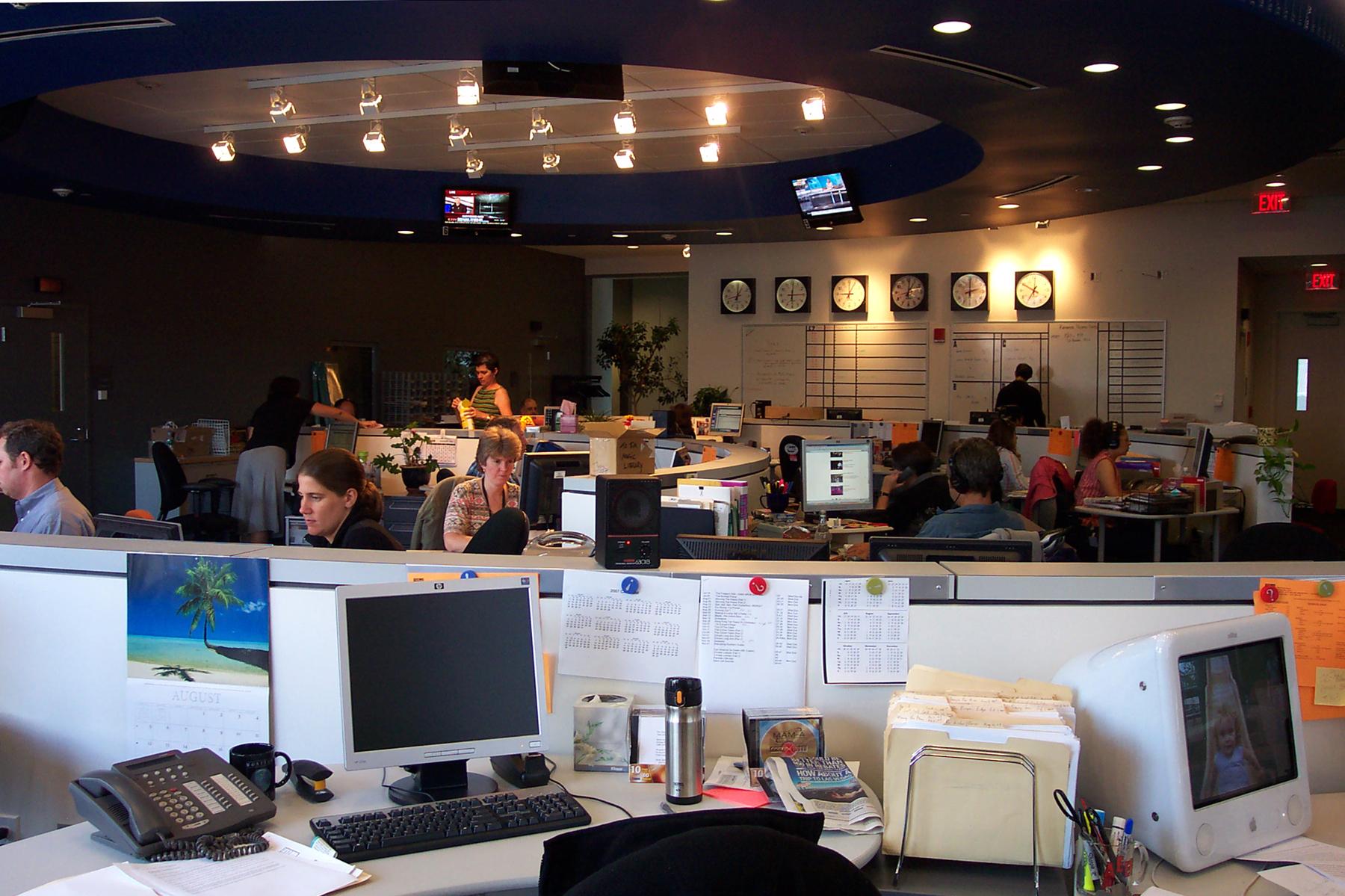 Wilkins photo of The World newsroom