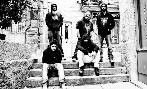 Members of Bangalore metal band Eccentric Pendulum.