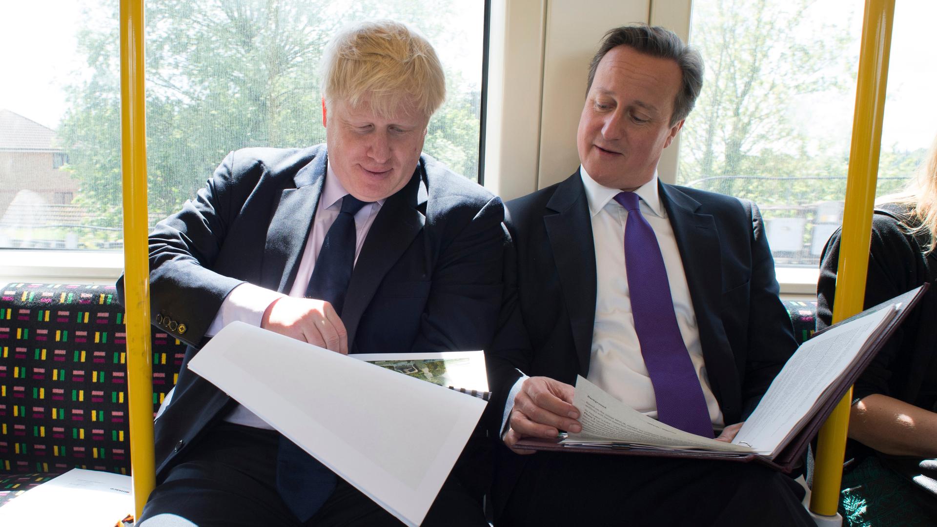 London Mayor Boris Johnson and Prime Minister David Cameron have been schoolmates, political colleagues, and are now rivals in a battle of Britain's future in Europe. 
