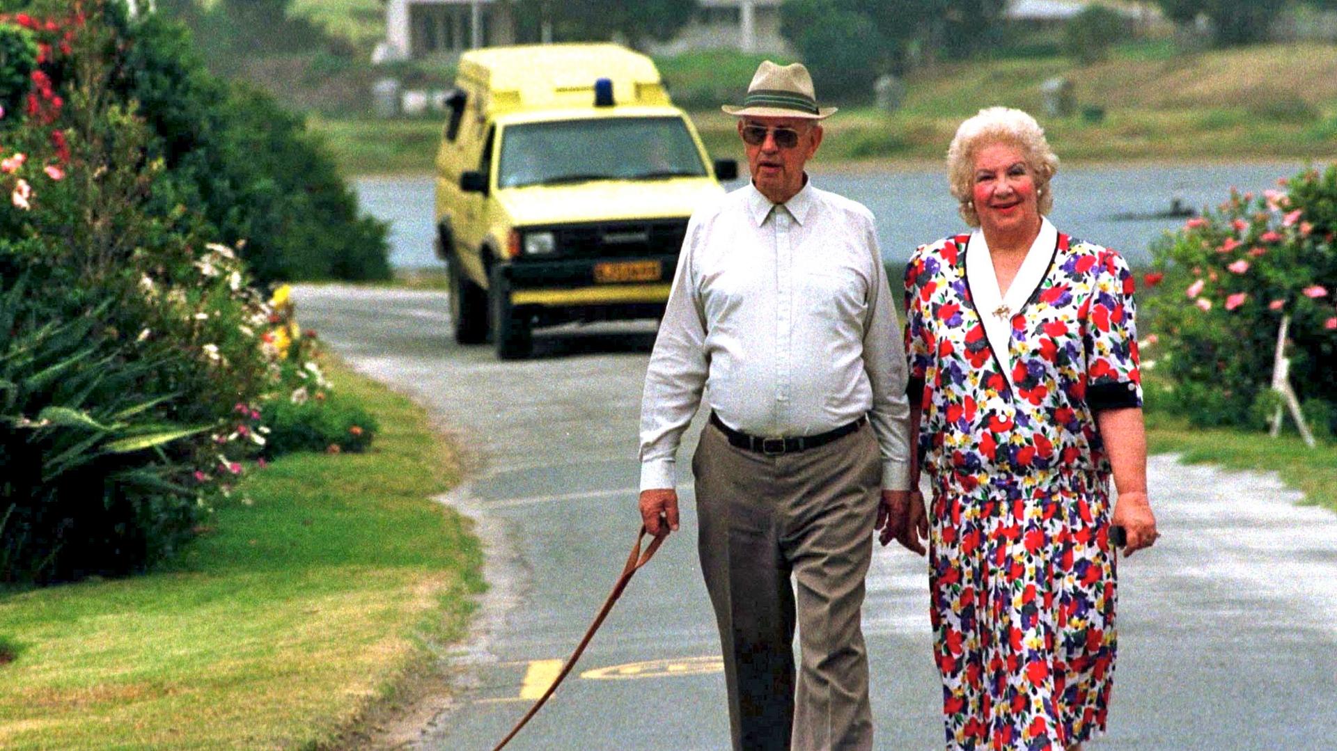 Former South African president P.W. Botha and his wife Elize