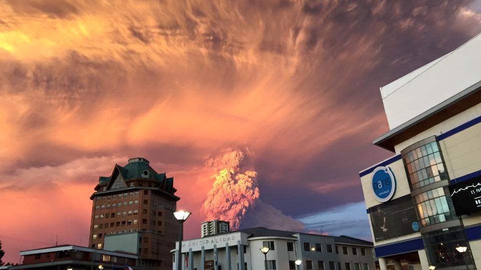 Calbuco erupting