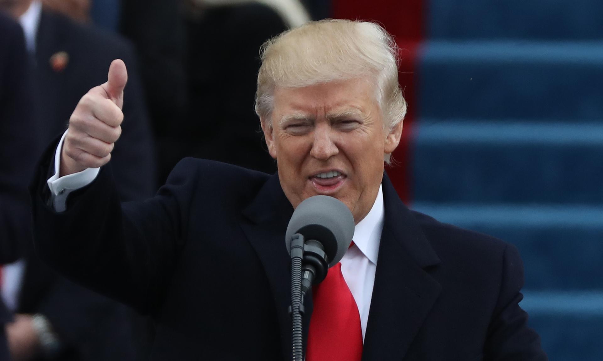 Newly inaugurated US President Donald Trump