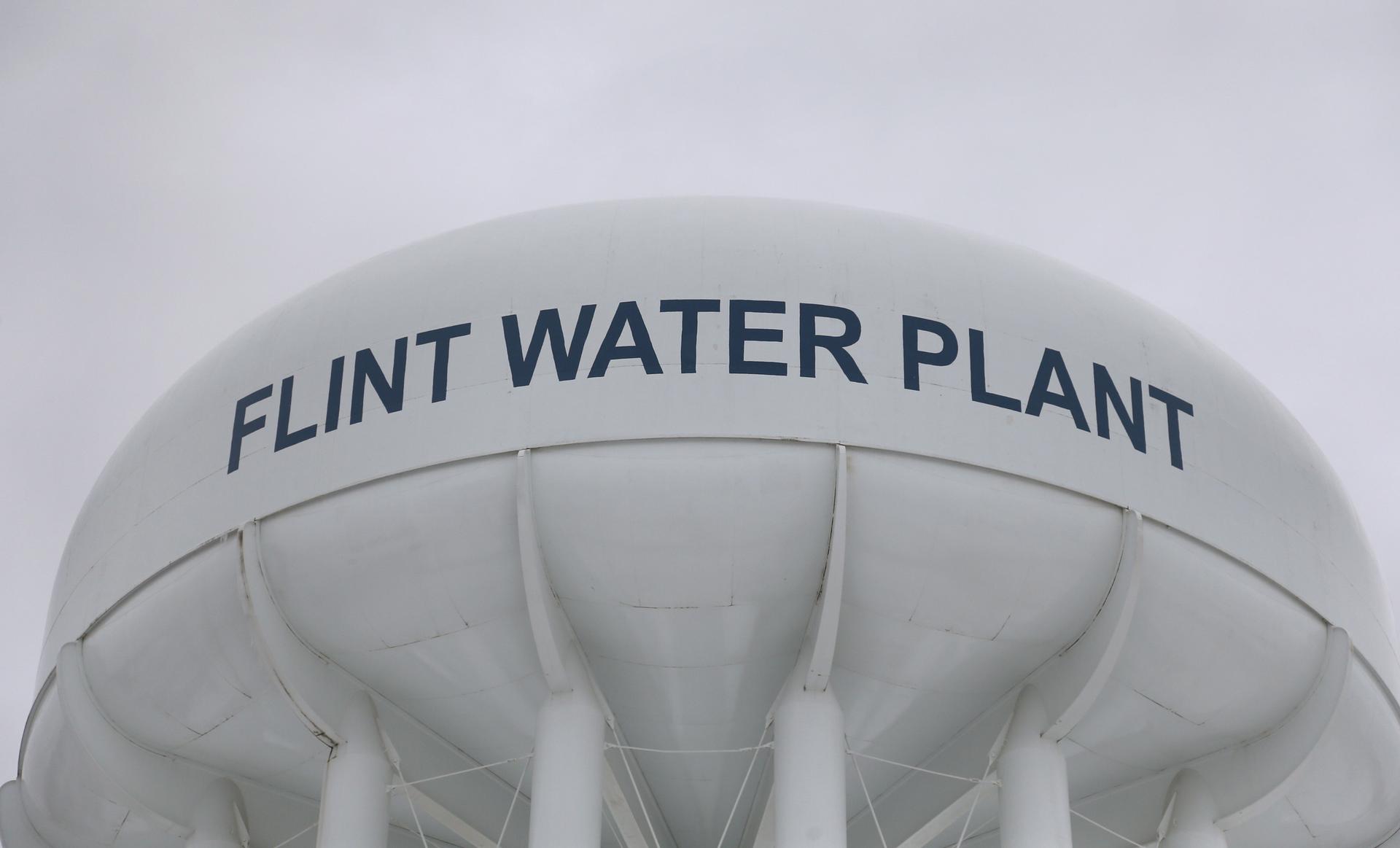 Water tower in Flint