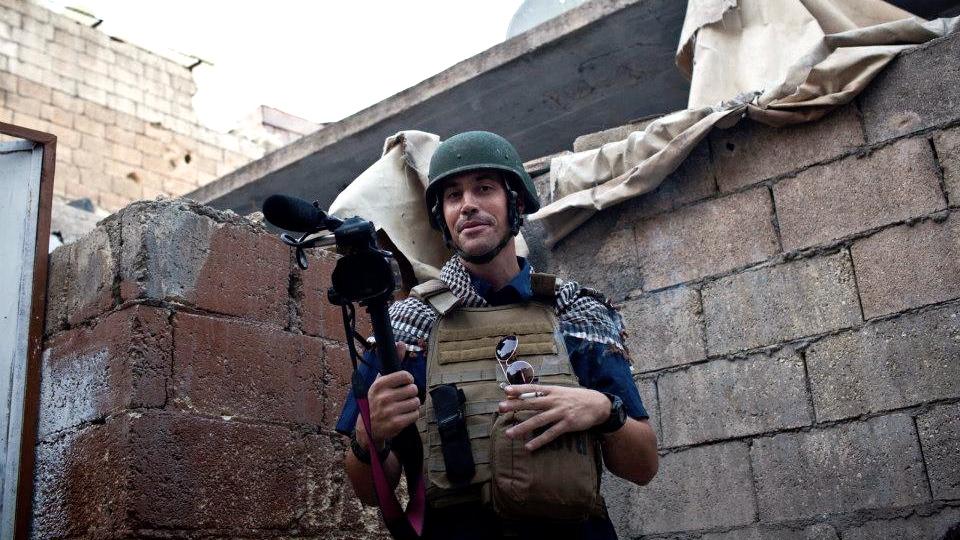 James Foley, reporting in Aleppo, Syria, soon before he was kidnapped in 2012. 