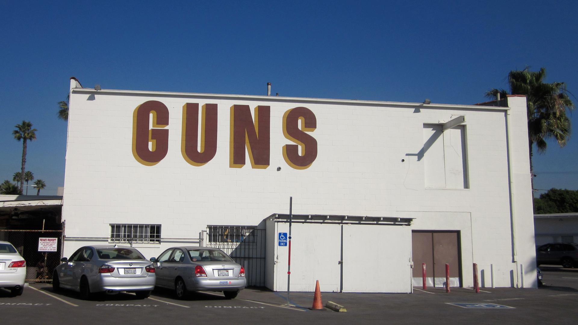 A gun store in Los Angeles, California.