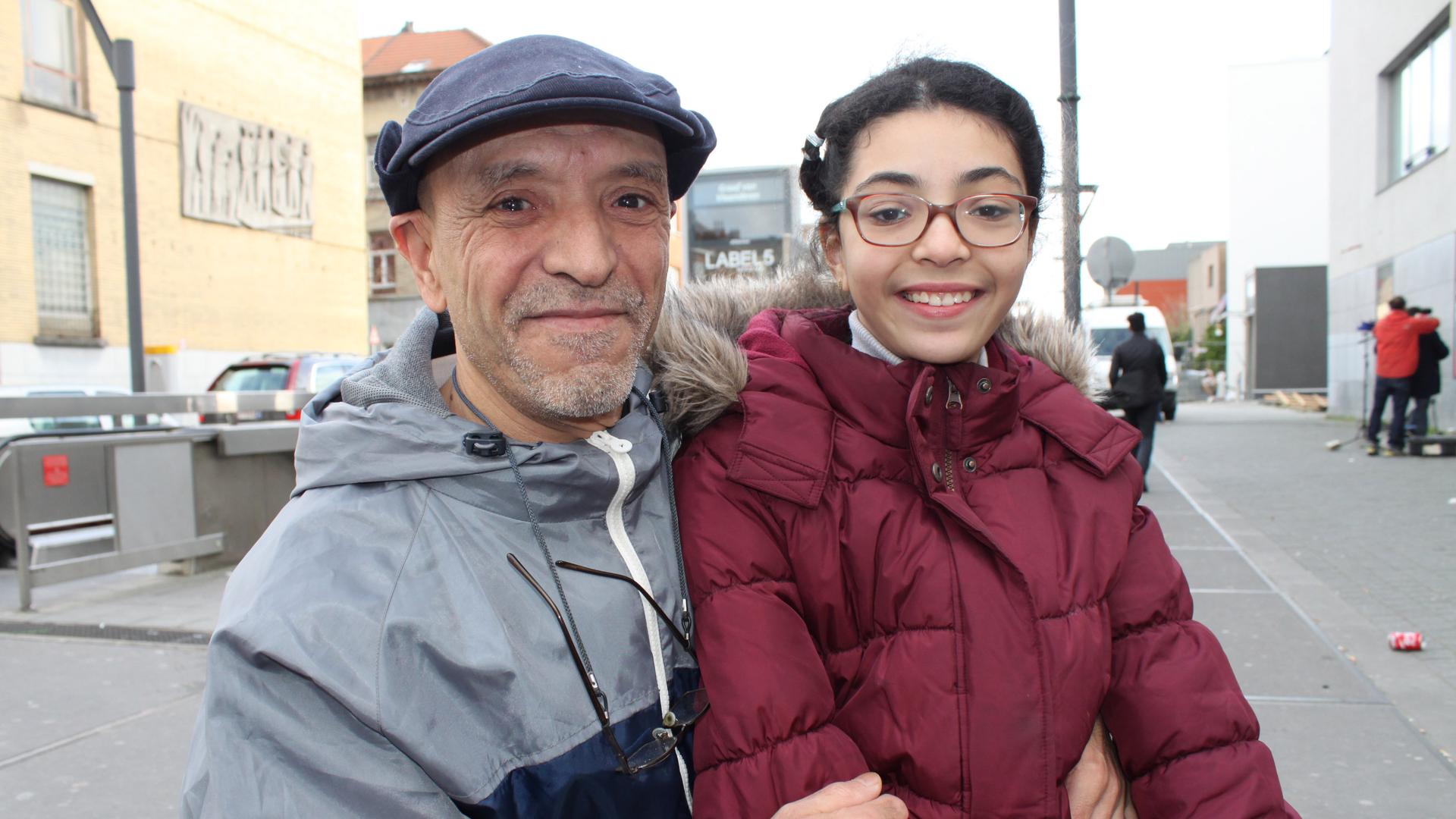 Habib, 57, and his daughter Rama, 12, live in the Molenbeek neighborhood of Brussels.