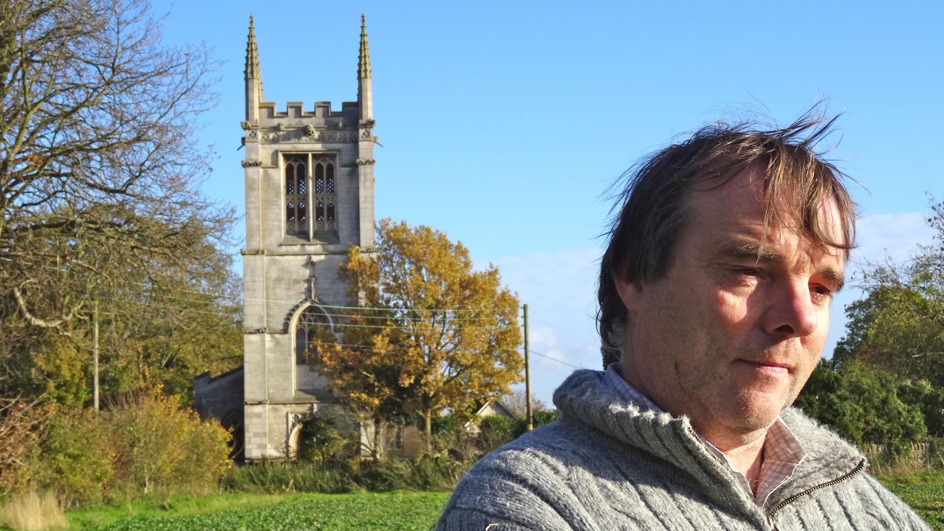Tim Hankins helps maintain All Saints Church in Aldwincle, England. Poet John Dryden was born in Aldwincle and baptized in the church.