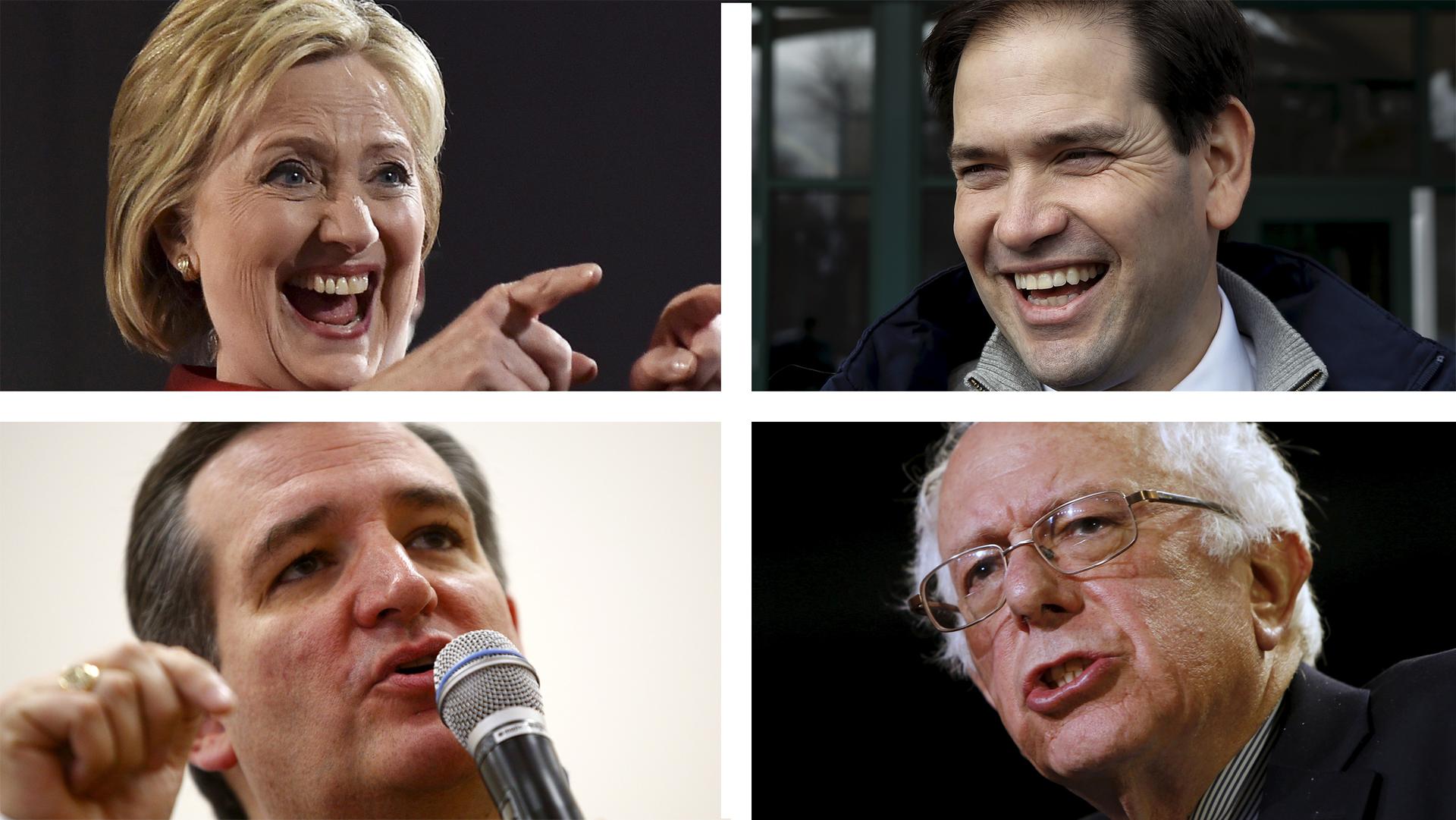 Clockwise from top left, any of these four could be the US' first female, Latino, Jewish or Latino president.