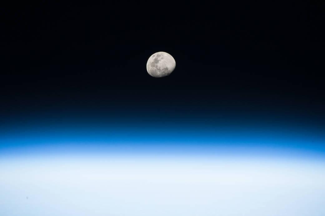 Moonrise from aboard the International Space Station, August 3, 2017. 