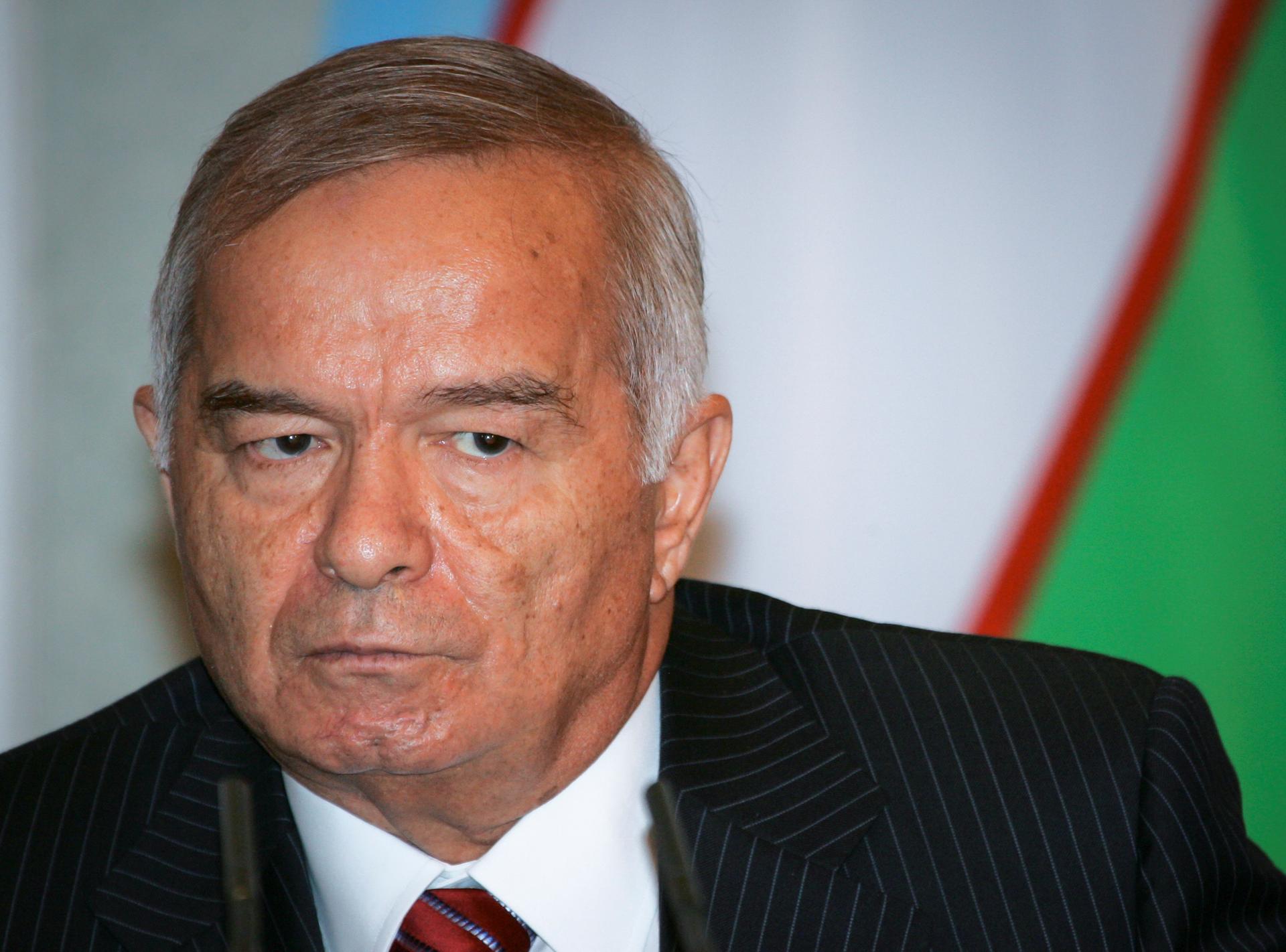 Uzbekistan's President Islam Karimov attends a news conference in Tashkent, Uzbekistan, on Aug. 29, 2006.