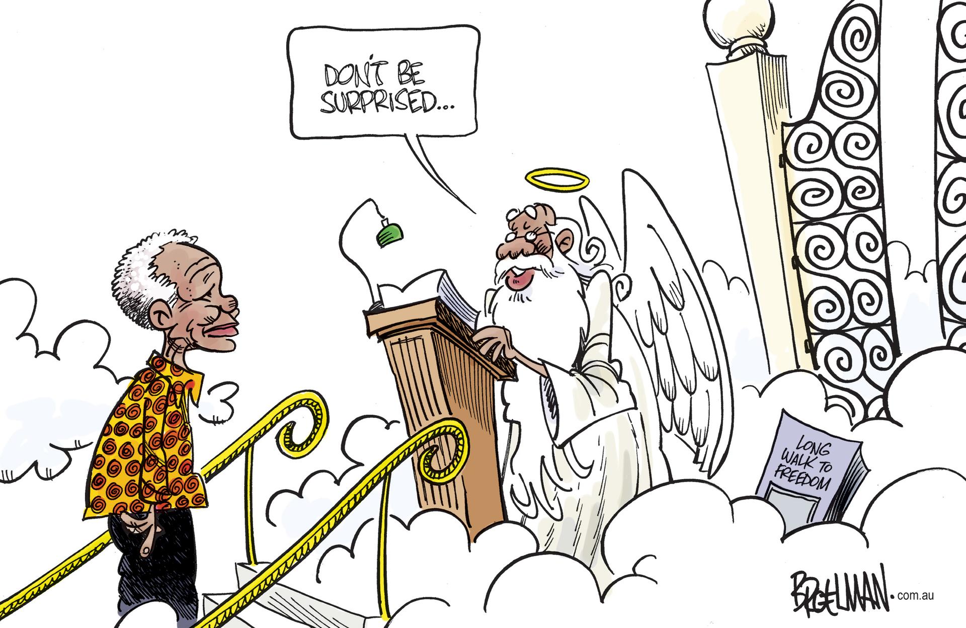 Nelson Mandela at Heaven's gates