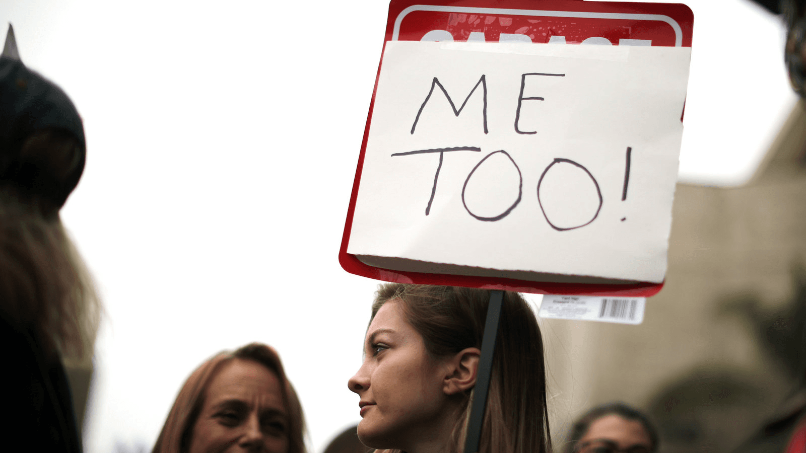 People participate in a "MeToo" protest march for survivors of sexual assault and their supporters in Hollywood, Los Angeles, California, on Nov. 12, 2017.