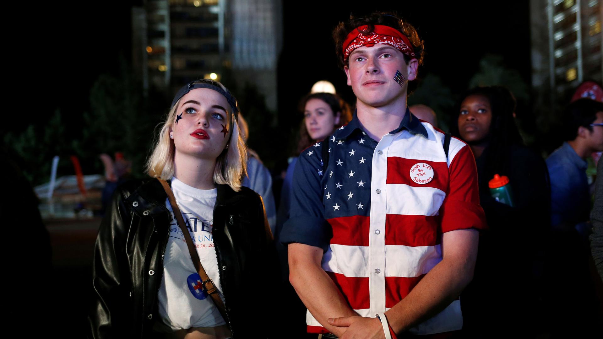 Millennials watching the debate.