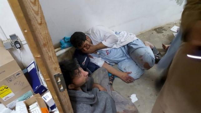 Workers react in hospital strike by airstrike in Afghanistan