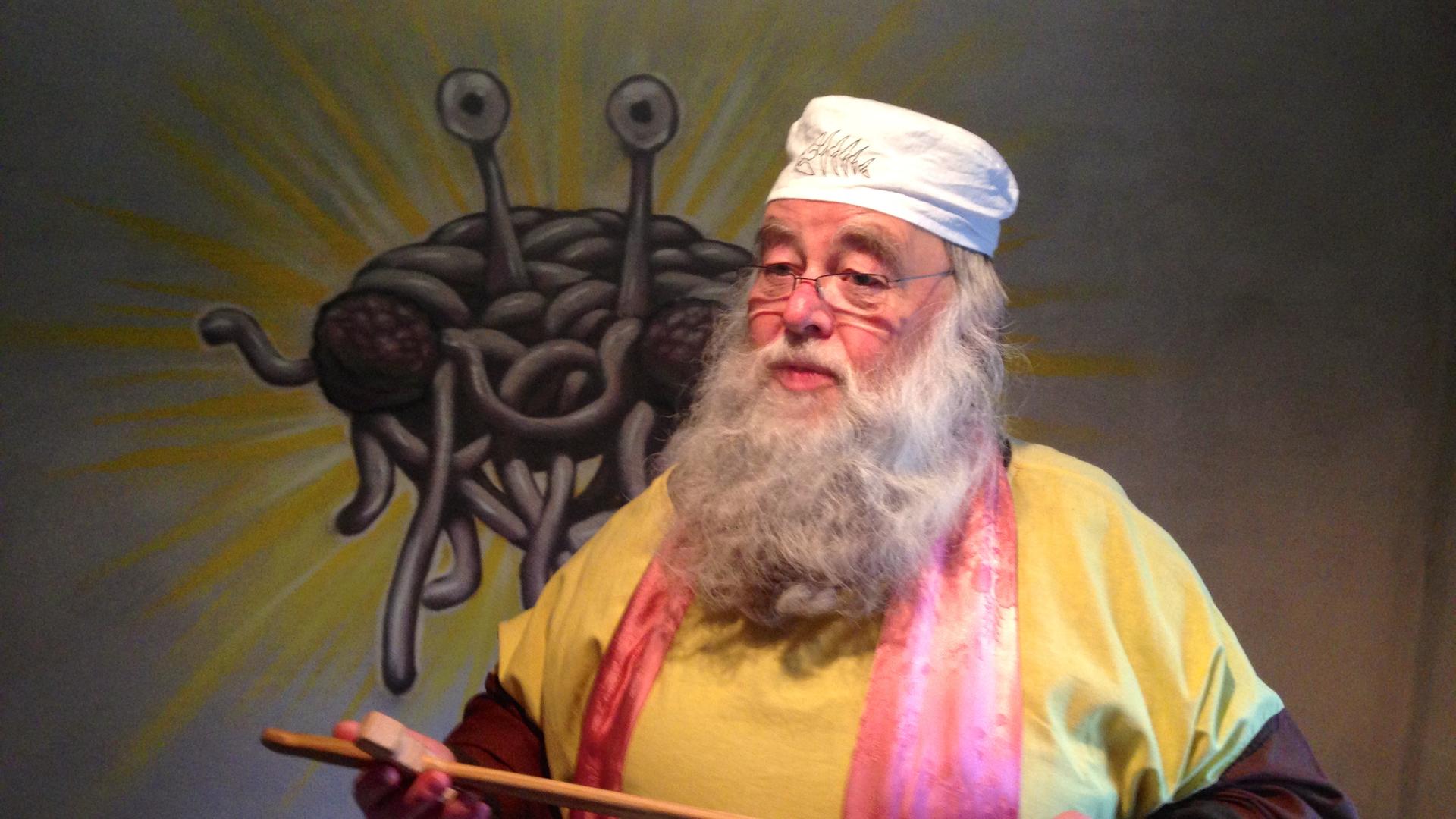 Rüdiger Weida, aka “Bruder Spaghettus”, founded a church dedicated to the worship of “the Flying Spaghetti Monster” in Templin, Germany. 