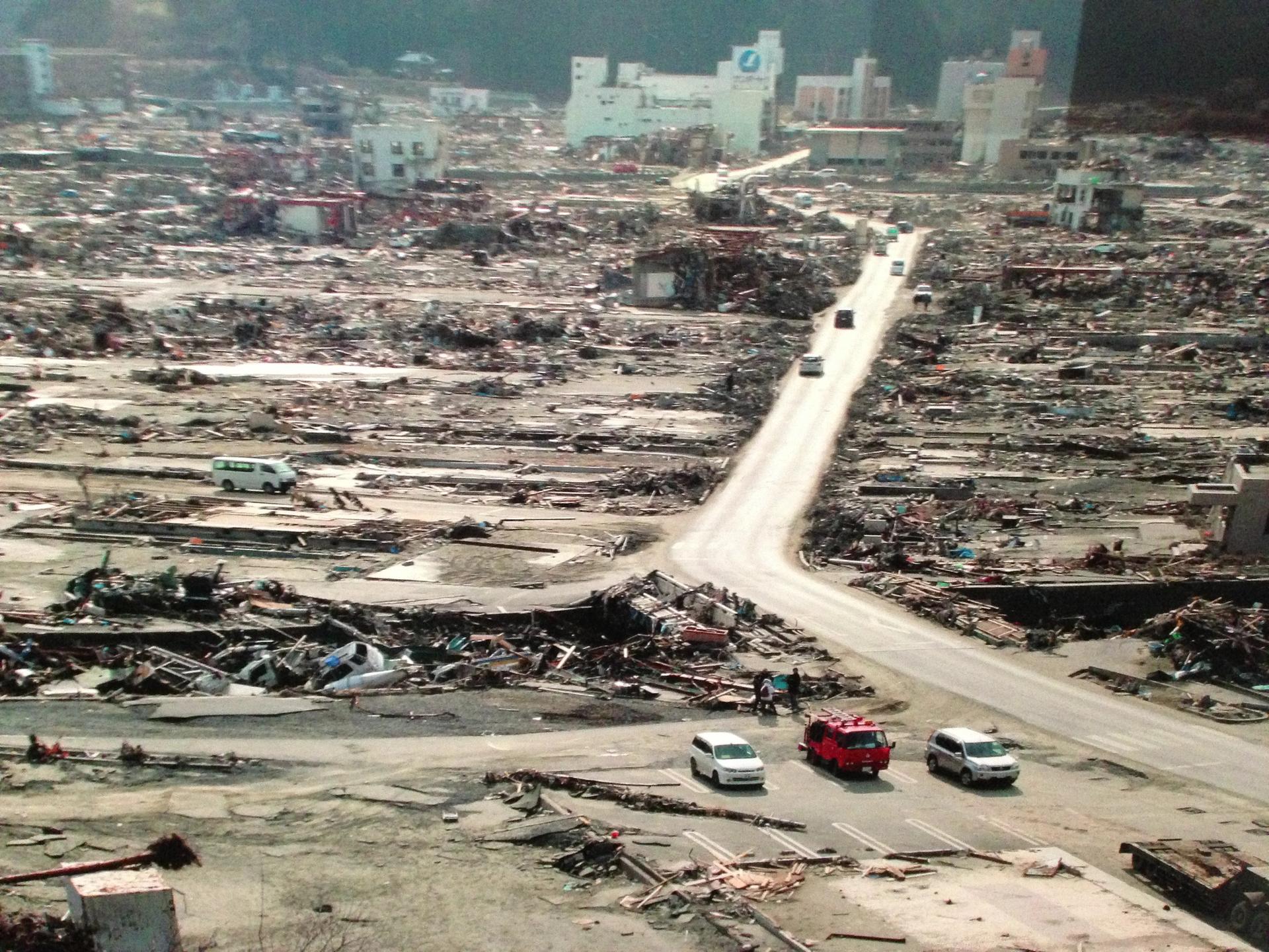 The Japanese town of Minamisanriku in the Miyagi Prefecture was destroyed by the 2011 tsunami. 