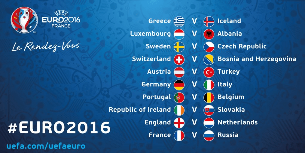 Euro 2016 gets underway in France from June 10 to July 10.