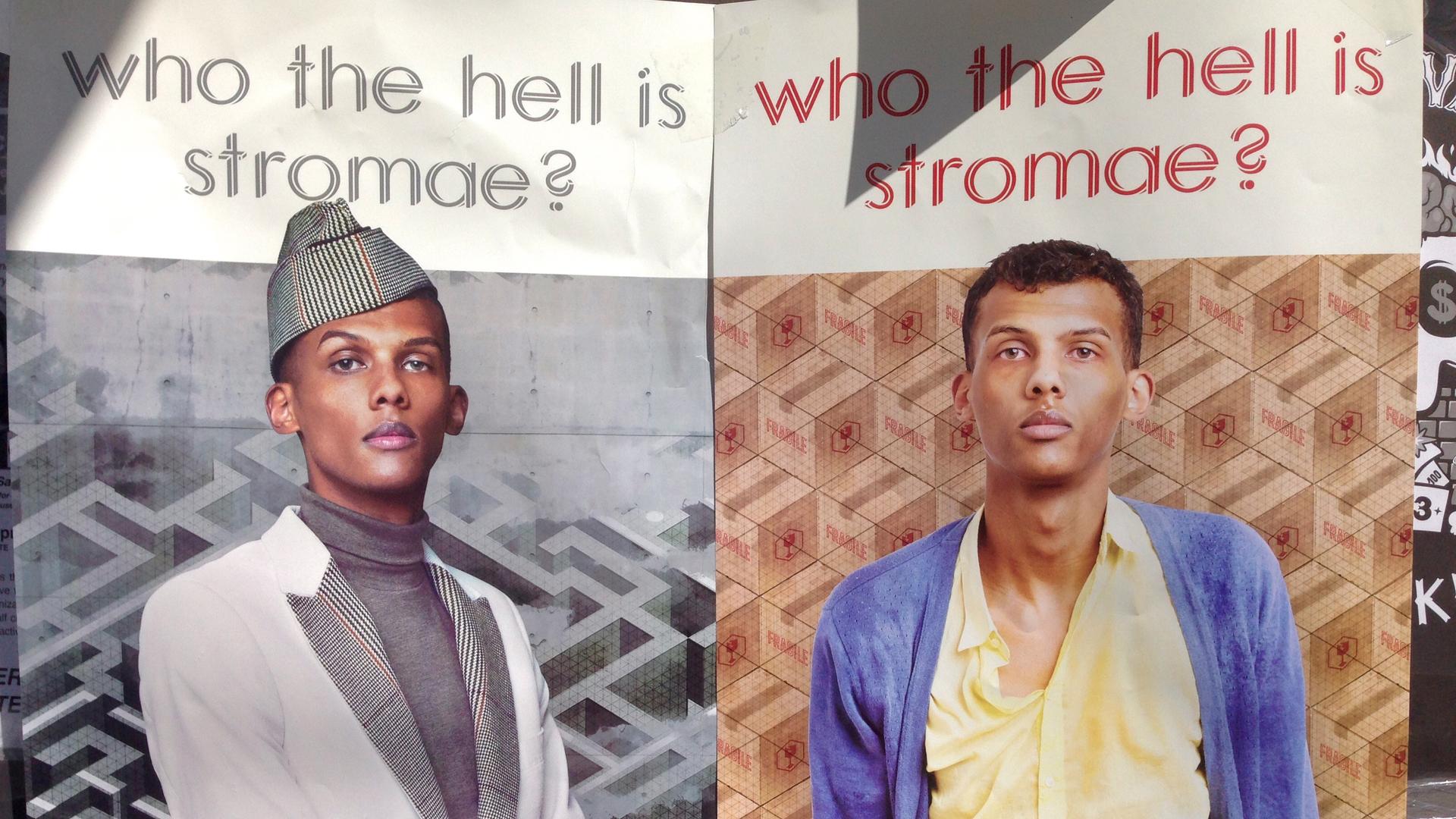 Stromae poster on a wall in Austin, Texas.