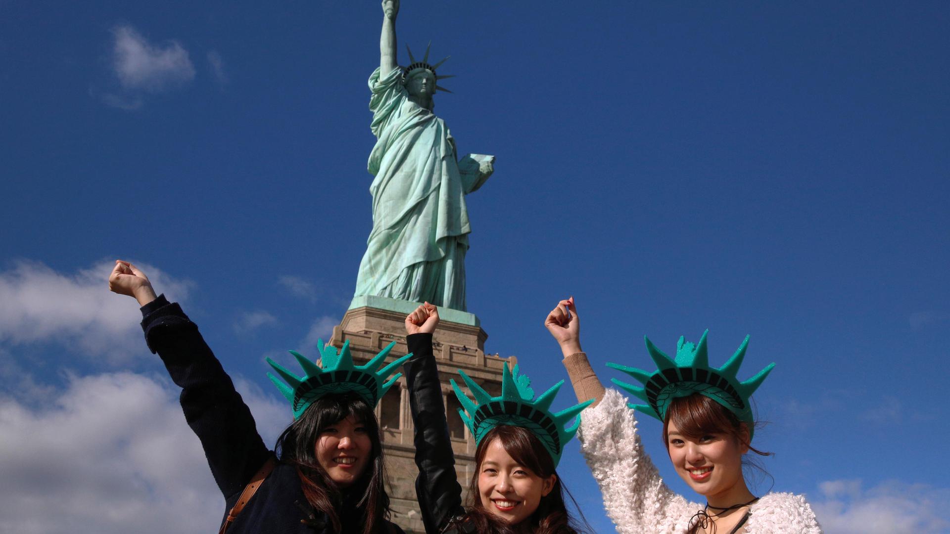 The Statue of Liberty is one of the United States' most-visited tourist attractions.