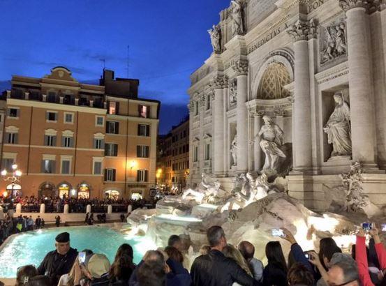 Rome's Trevi Fountain is back on again to the delight of locals and tourists.