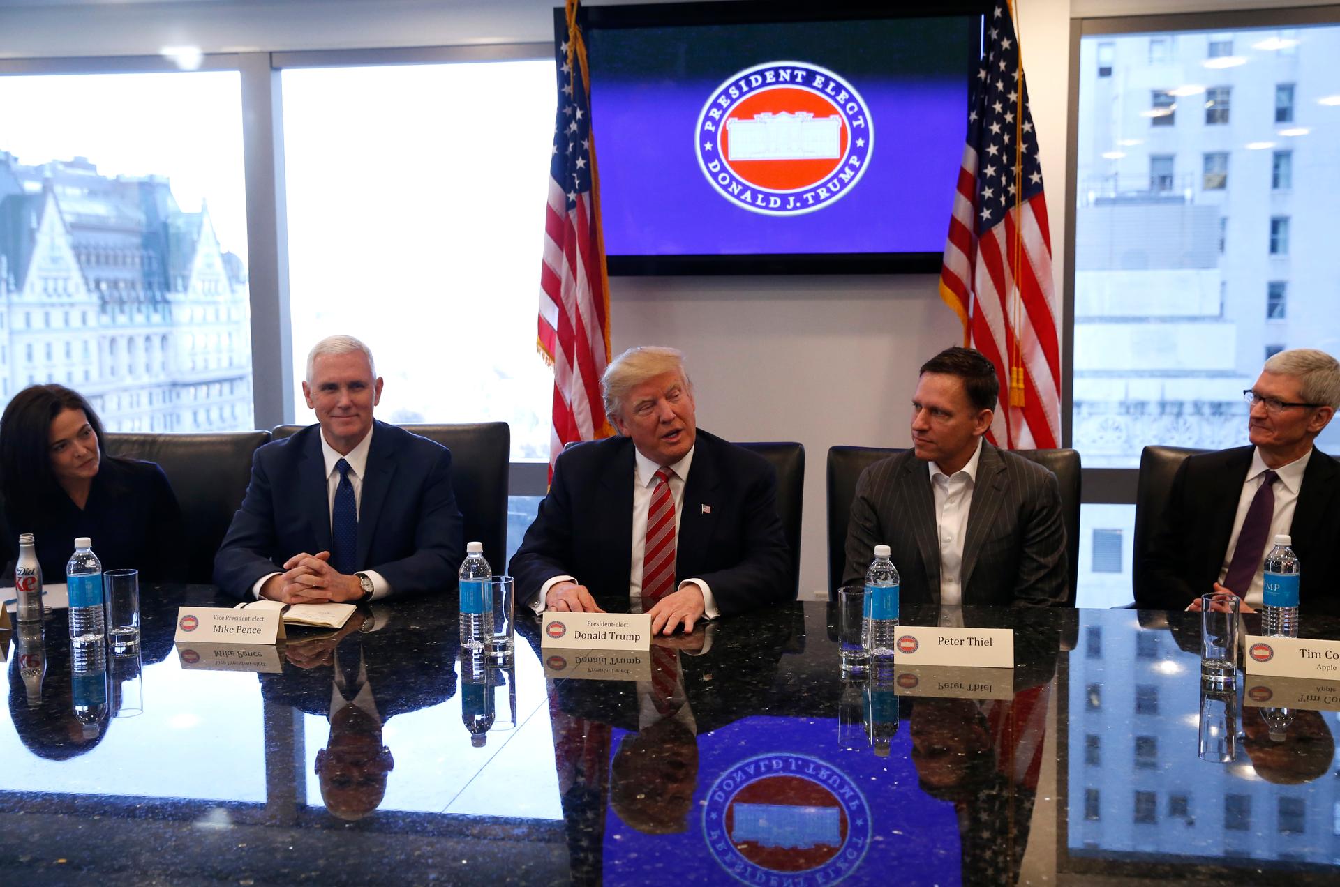 President Trump meets with tech leaders