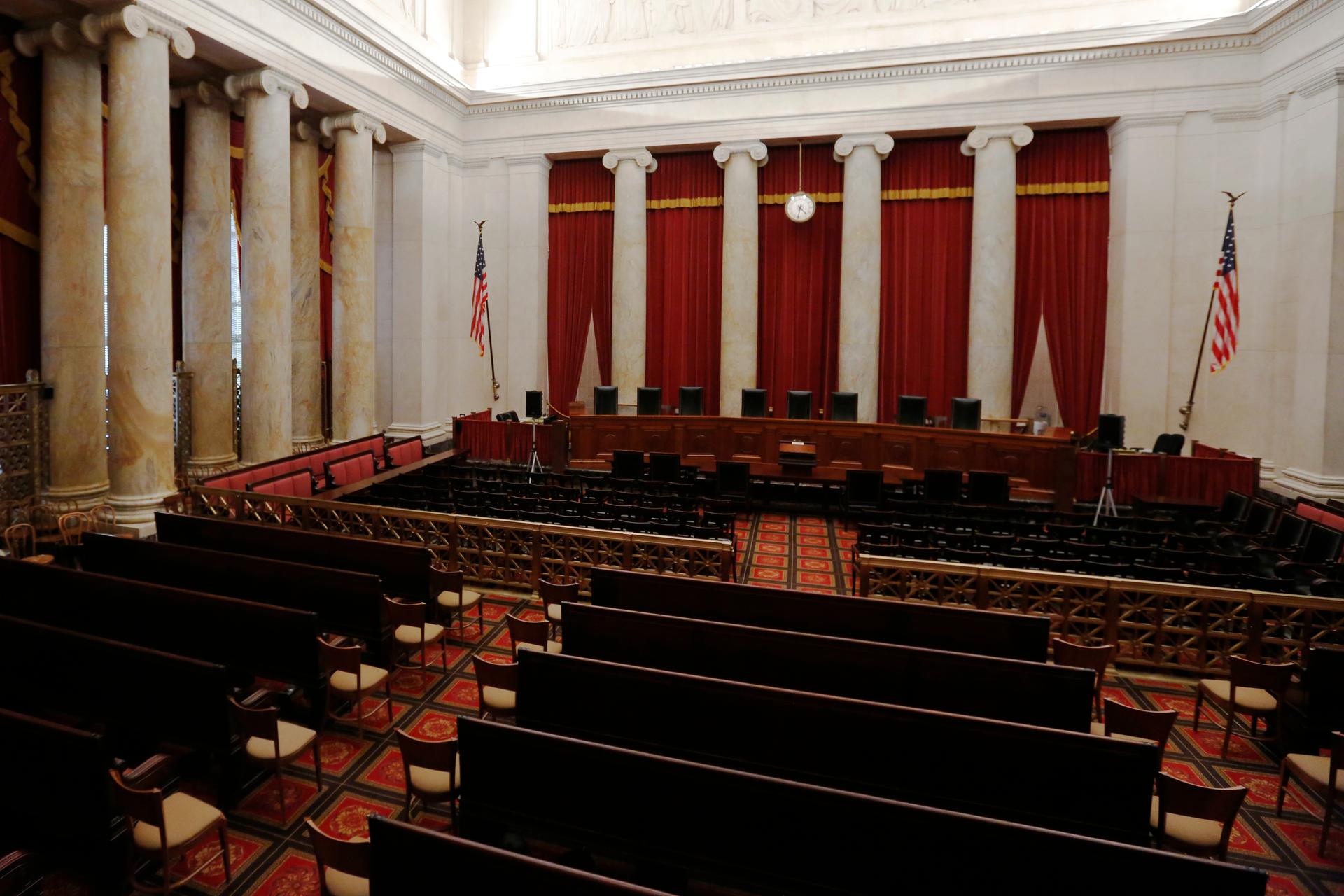 The courtroom of the US Supreme Court