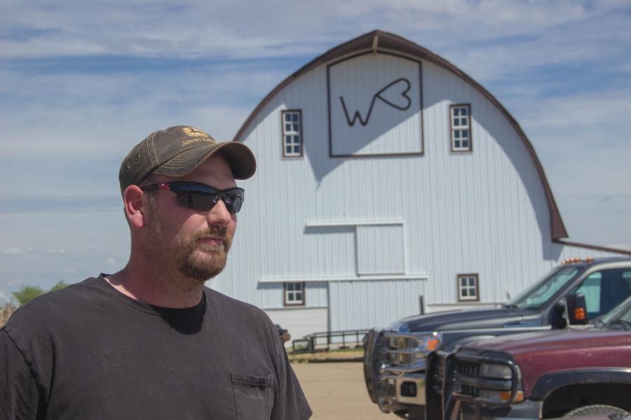 Lucas Lang works on a family farm with his parents and three brothers. The family raises cattle and grows corn, barley, and flax.