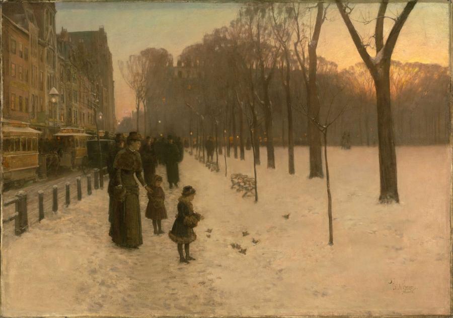 At Dusk (Boston Common at Twilight), Childe Hassam, 1885–86