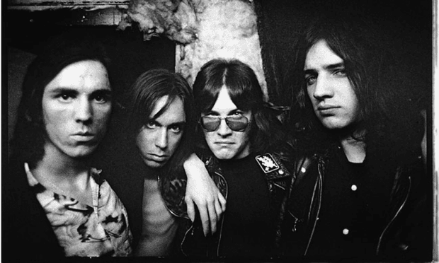 Iggy and The Stooges, with James Williamson at far left (Mick Rock)