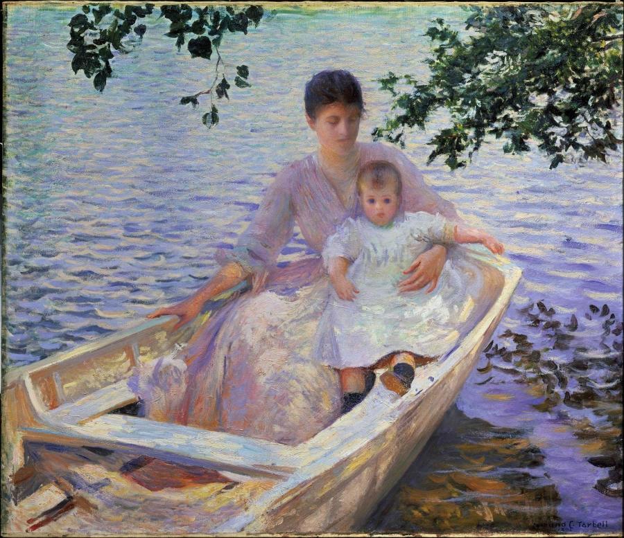 Mother and Child in a Boat, Edmund Charles Tarbell, 1892