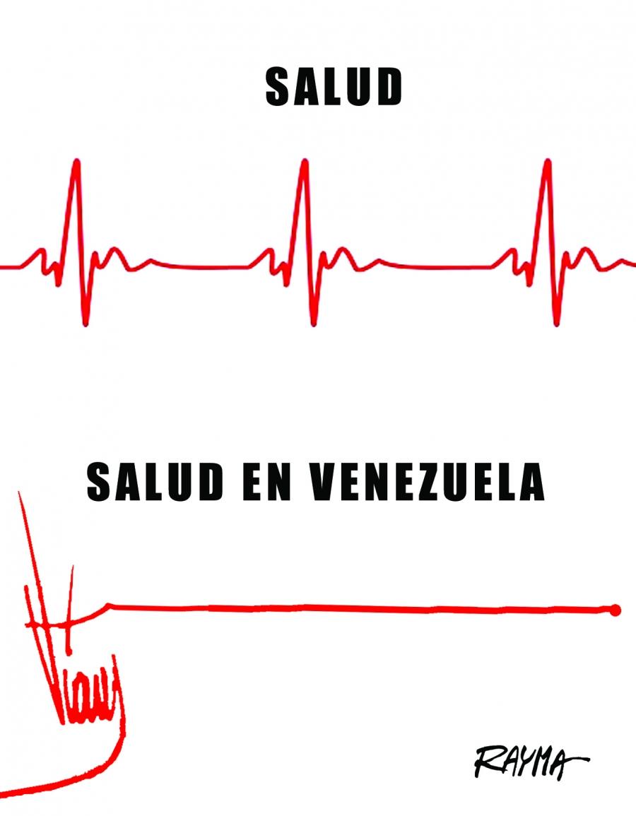 Cartoon of Venezuela's flat line economy, compared to policies of Hugo Chavez