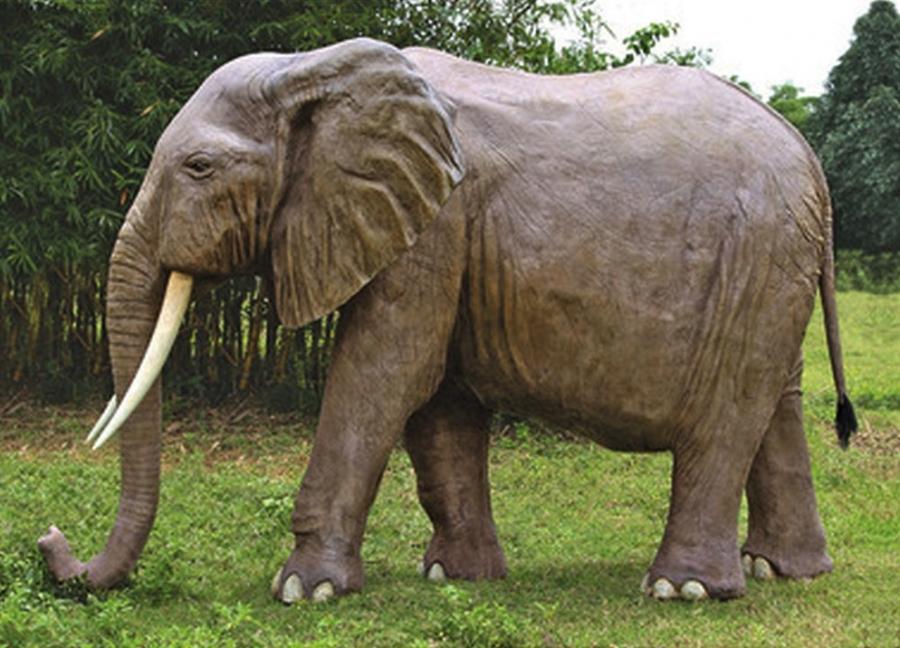 An African elephant statue sold by SkyMall.
