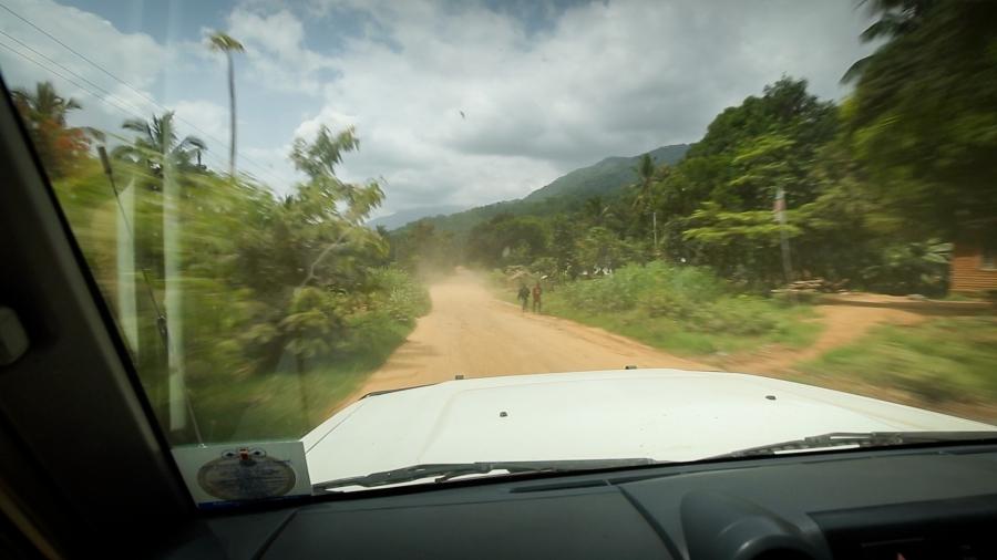 A truck navigates the “wildlife-human interface” in Tanzania’s Kilombero Valley, where human and agricultural encroachment are disrupting the area’s high biodiversity, creating a much higher risk for animal viruses to spill over to humans. It's one of man