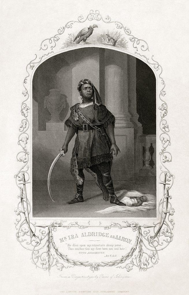 Aldridge as Aaron in Titus Andronicus, c.1852