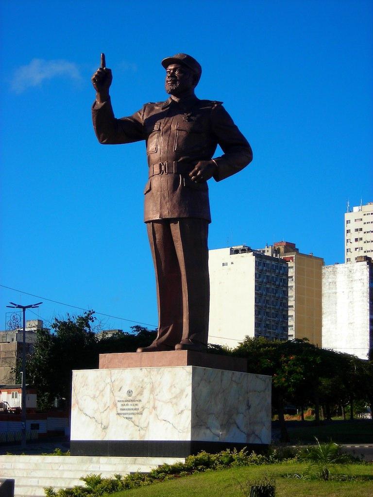 Samora Machel statue in Maputo, Mozambique.