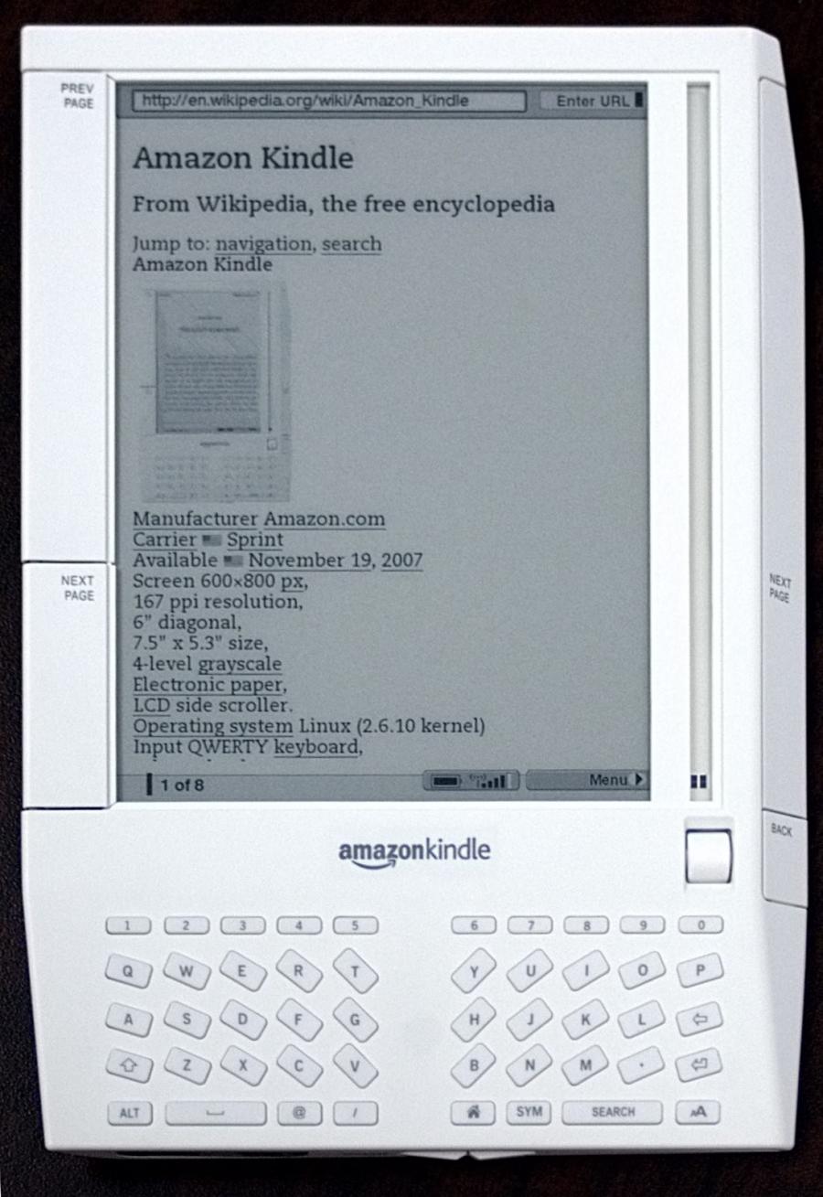 first generation of the Amazon Kindle