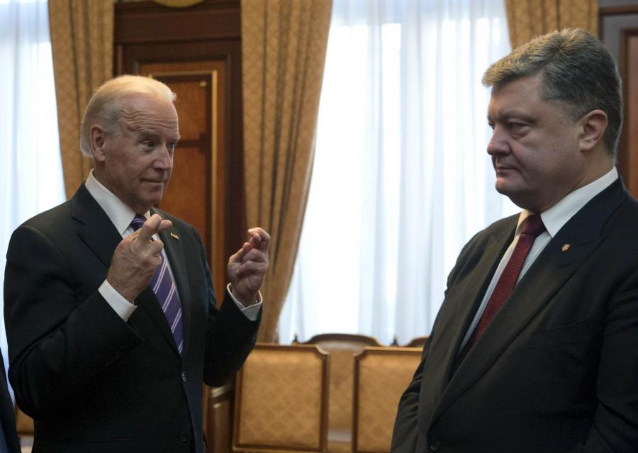 Vice President Joe Biden has played point man for the US government's talks with Ukraine's President Petro Poroshenko. 
