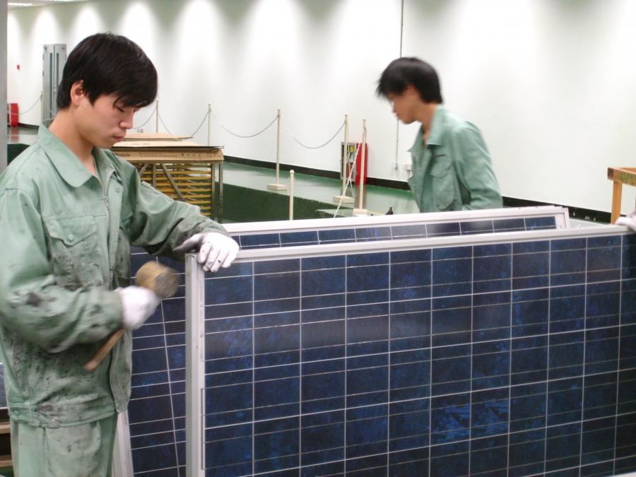 China solar panel factory