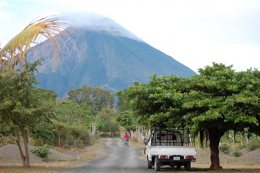The active volcano Concepcion towers over the Charco Verde nature reserve on Ometepe Island. The island is just north of the planed canal route and could see its communities and ecological systems radically altered.