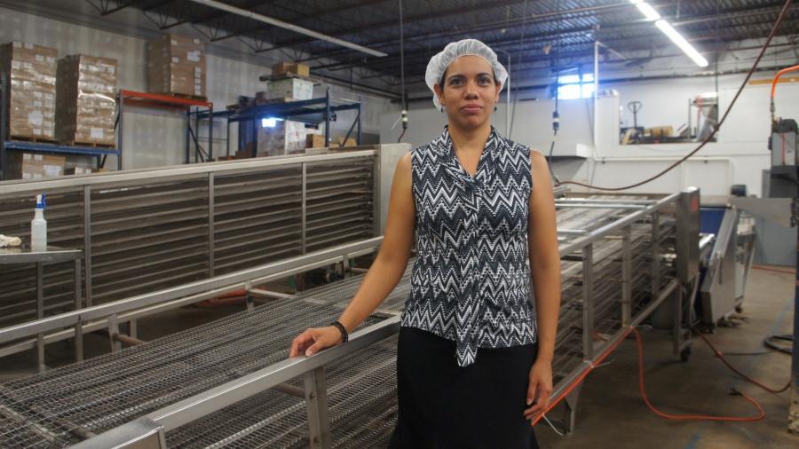 Leticia Ortiz owns La Bamba, the city’s first and only tortilla manufacturing plant.
