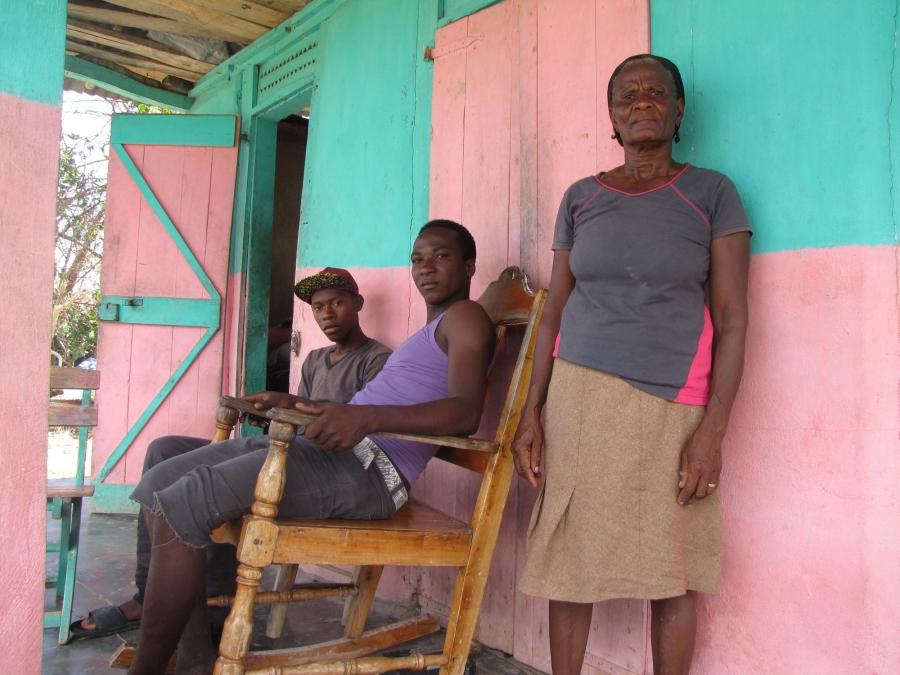 Hurricane Matthew survivors in Port Salut, Haiti