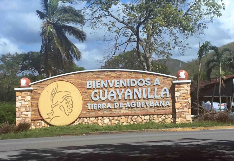 A sign for the town of Guayanilla, Puerto Rico