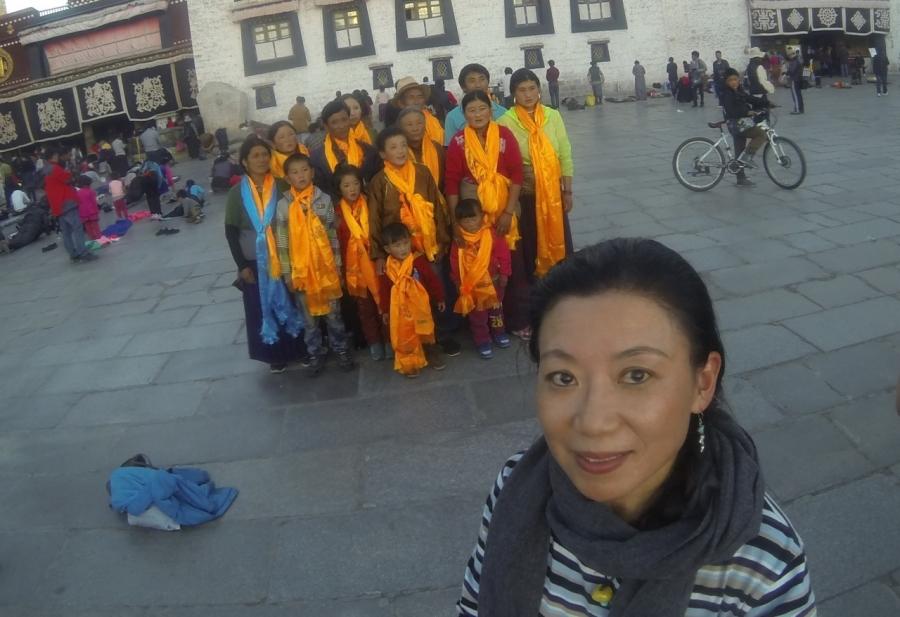 Tsering Woeser on a trip to Tibet. 