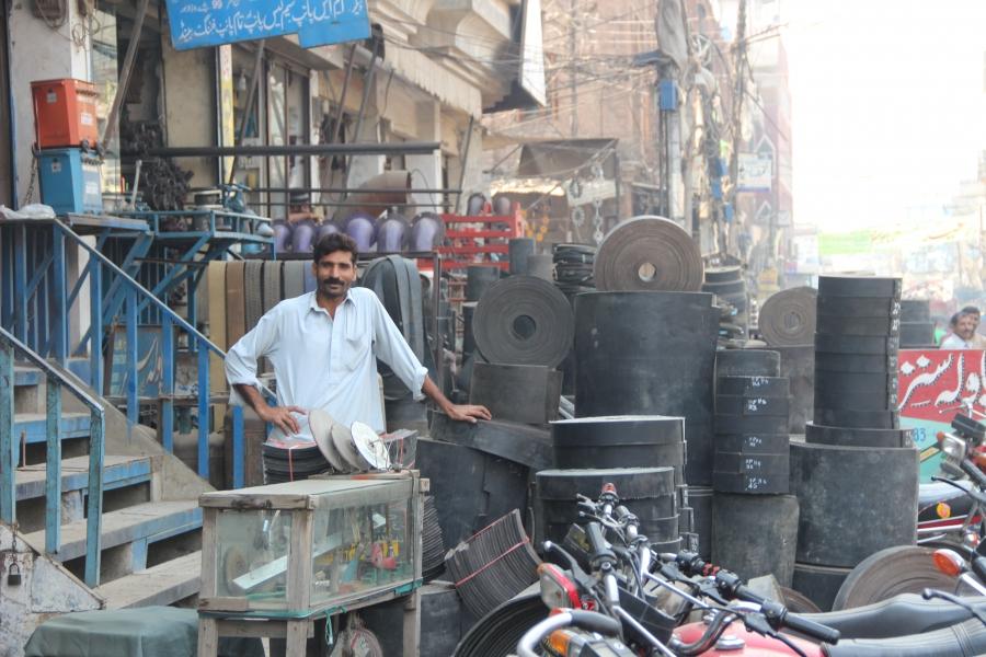 Women are often treated disrespectfully while shopping on Brandreth Road in Lahore.