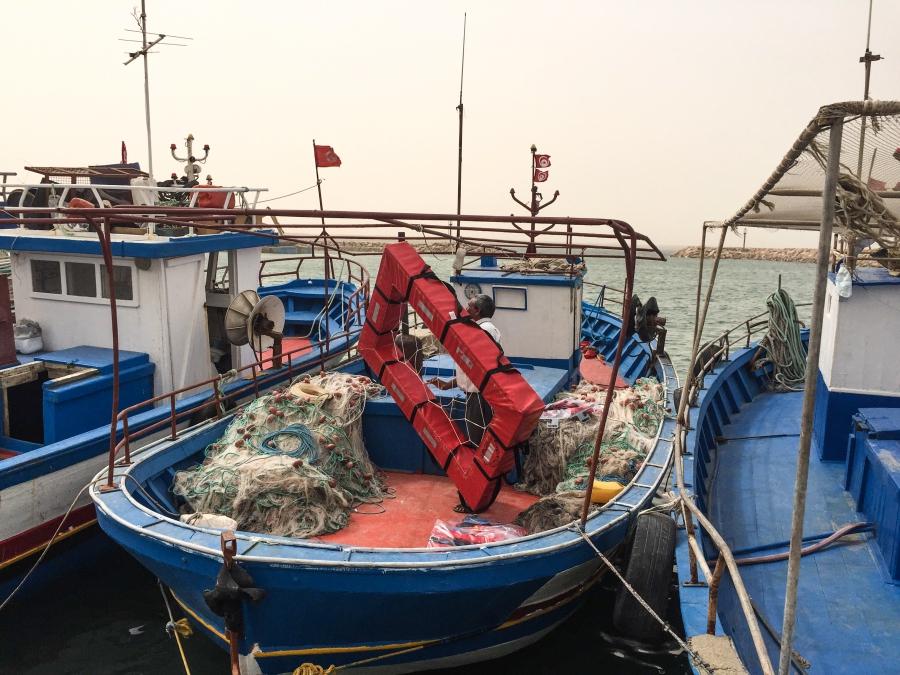 In addition to life jackets, MSF also provides one rescue raft to every fishing boat. 