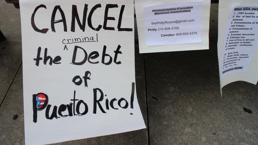 The Philadelphia-Camden Boricua Committee wants the US to forgive Puerto Rico's debt.